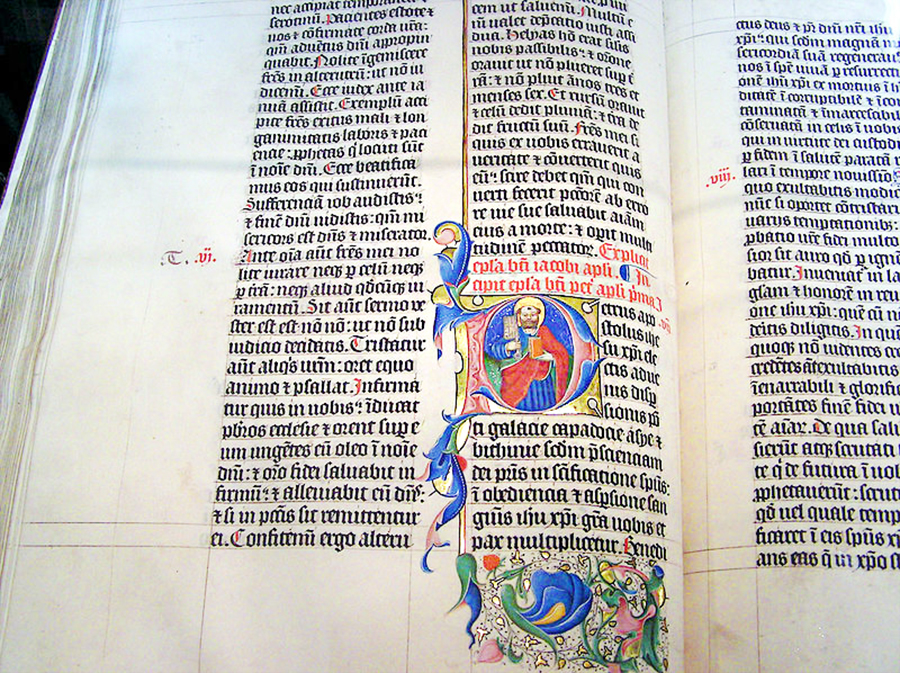 Illuminations in a Bible
