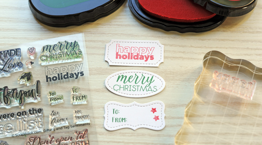 stamped gift tags