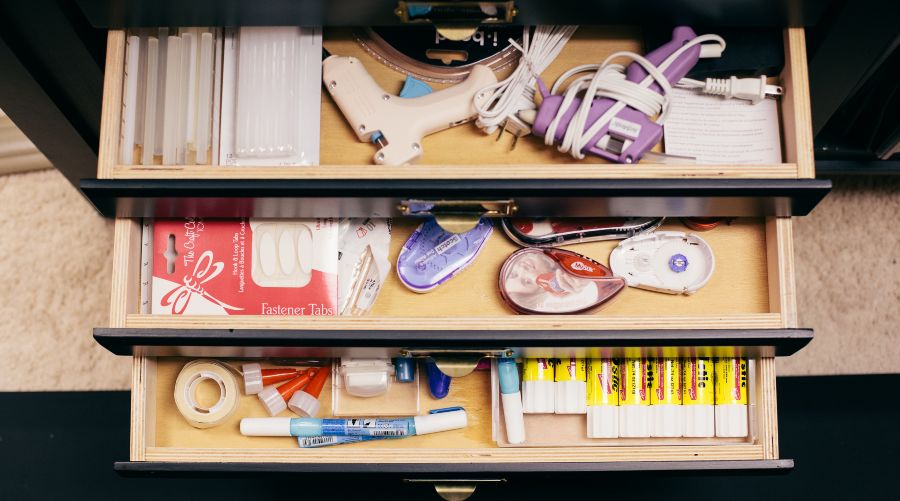 Adhesives in Drawers