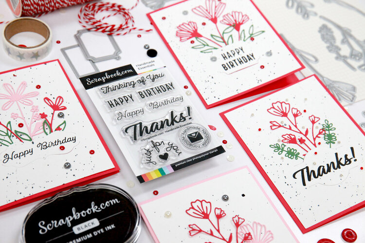 Floral Card Set - Happy Birthday, Thanks, Thinking of You...