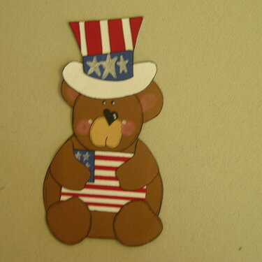 $th of July paper piecing bear