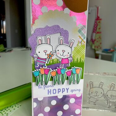 Hoppy Spring Deco Foil Slimline Card