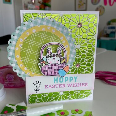 Hoppy Easter Wishes Deco Foil Card