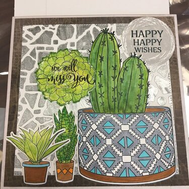 Retirement Card for Attending Physician, Cactus Theme
