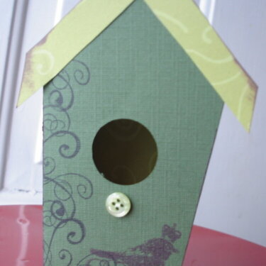 {birdhouse Christmas card}