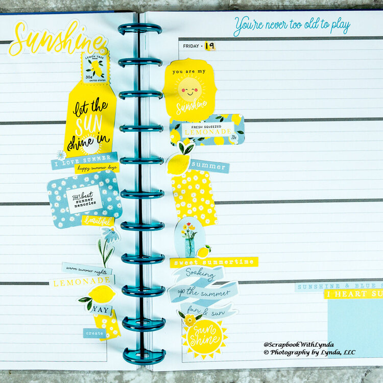 Yellow and Blue Planner Spread