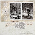 Tone on Tone Scrapbook Layout about Snow