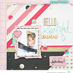 Hello, Beautiful Girl Layout by Heather Leopard