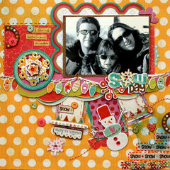 Crate Paper "Snow Day" layout by Larissa Albernaz