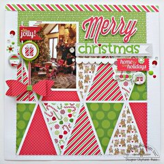 Be Jolly Layout by Stephanie Buice featuring the Home for the Holidays Collection from Doodlebug