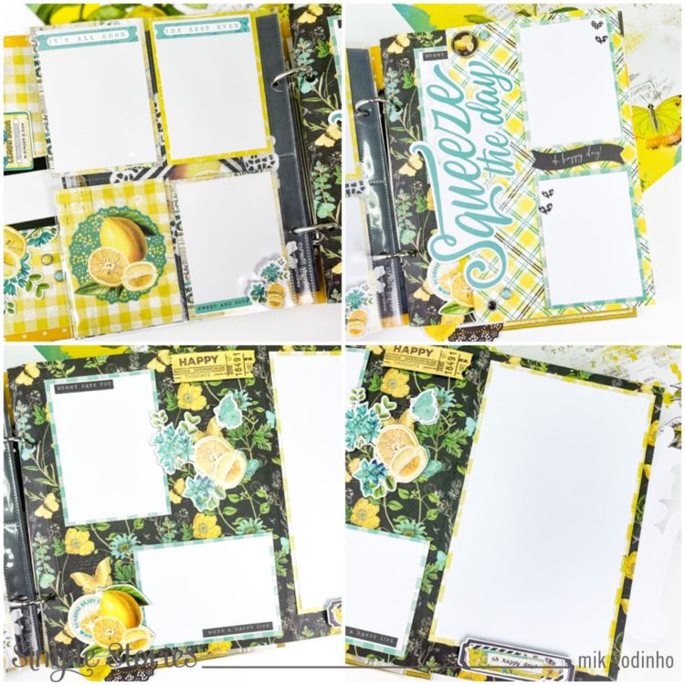 Snap Binder with SV Lemon Twist Collection - Simple Stories