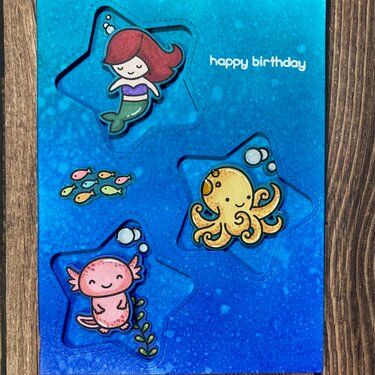 Underwater birthday card