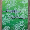 Floral Embossing birthday card