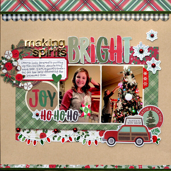 Simple Stories Merry &amp; Bright &quot;Making Spirits Bright&quot; Layout
