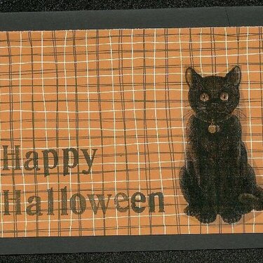 Happy Halloween - Plaid Cat
