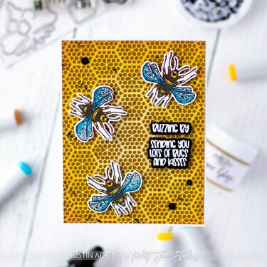 Buzzing By with Hugs & Kisses Card