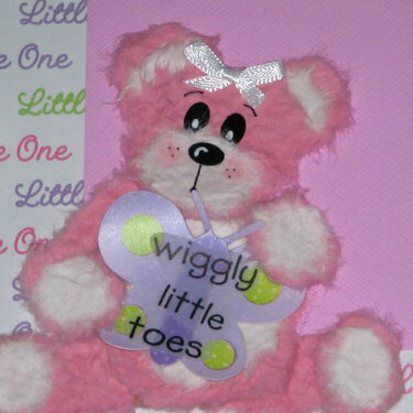 &quot;Sweet Baby Girl&quot; Tear Bear Scrapbook Page Layout