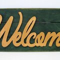Wood Welcome Home Decor Sign for Clear Scraps