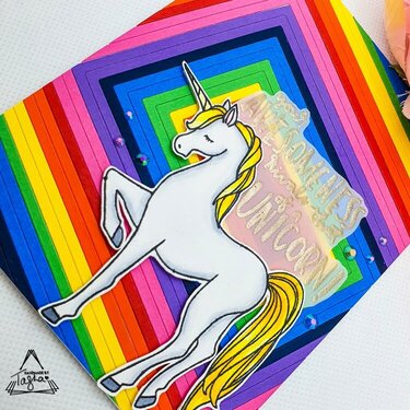Rainbow Die Cut Inlay | Unicorn Awesomeness