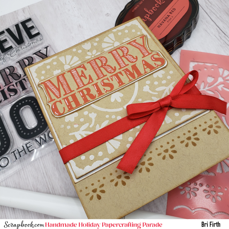 Big and Bold Merry Christmas Stencil Card