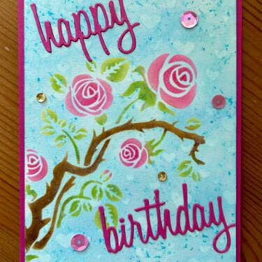 Happy Birthday Rose card