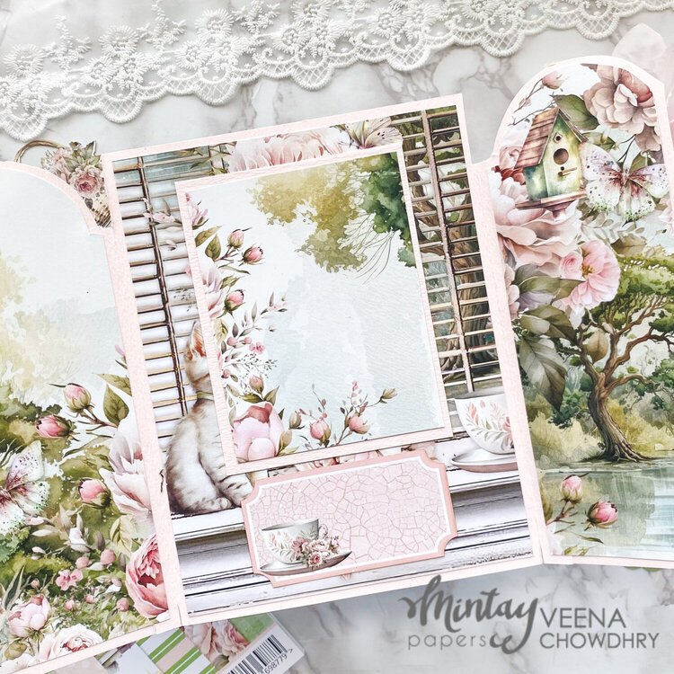Photo card with &quot;Peony garden&quot; collection by Veena Chowdhry
