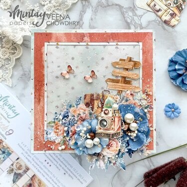 Pop up card with "Places we go" collection by Veena Chowdhry