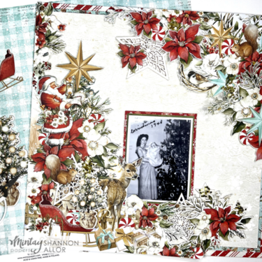 Layout with &quot;White christmas&quot; collection and Chippies by Shannon Allor