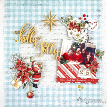 Layout made with &quot;White christmas&quot; collection and Chippies by Valeska Guimaraes