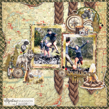 Layout with &quot;The great outdoors&quot; collection by Shannon Allor