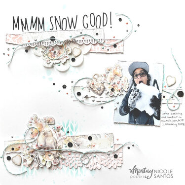 Winter layout with &quot;Always &amp; Forever&quot; collection and Stencil by Nicole Santos