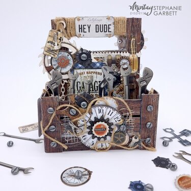Toolbox pop up card with "Garage" collection by Stephanie Garbett