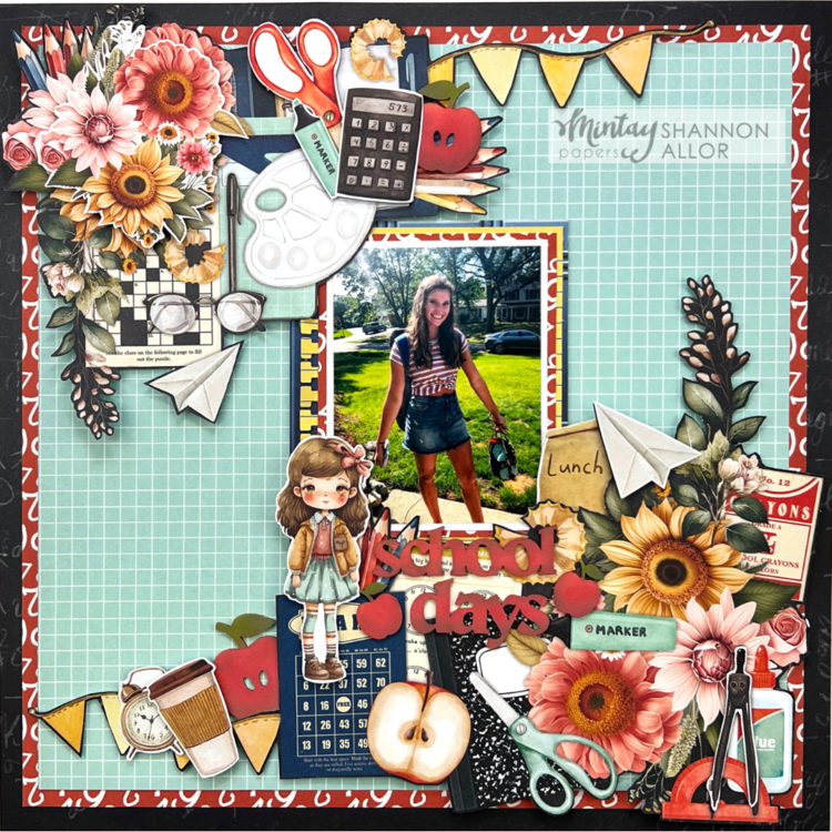 Layout with &quot;Schood days&quot; collection by Shannon Allor