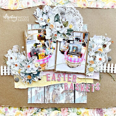 Layout with "Spring is here" collection and Chippies by Nicole Santos