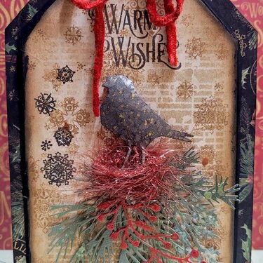 Wooden Christmas Tag #2 