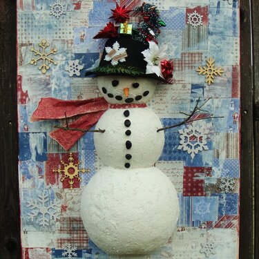 A &quot;Vintage Winter&quot; Snowman - Maja Design &amp; Blog Give-away