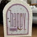 Purple Celestial Arched Birthday Card