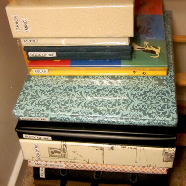 Finished Scrapbook Storage/Cleanup