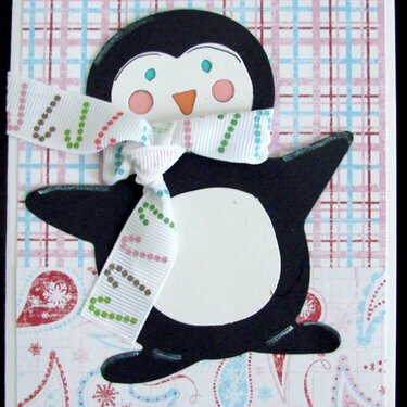 Penguin with Scarf and Paisley