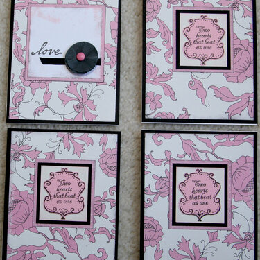Pink Black and White cards for Operation Write Home