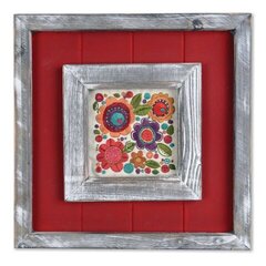 Embroidered Flowers Frame by Stephanie Ackeman
