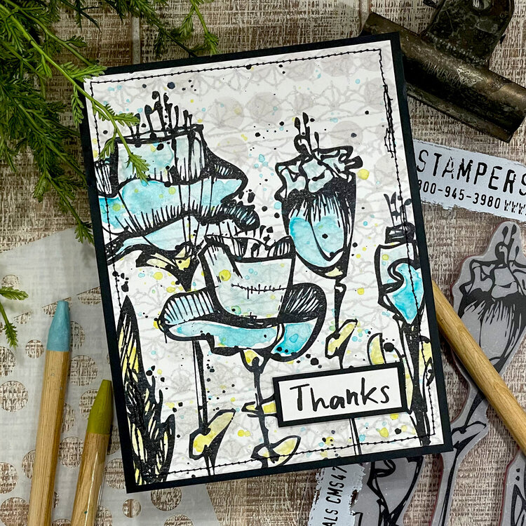 Thanks Card | Tim Holtz Stampers Anonymous
