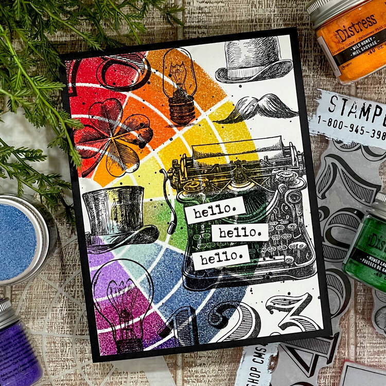 Hello Card | Tim Holtz Stampers Anonymous