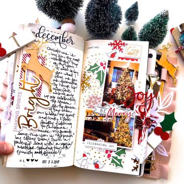 Merry and Bright Traveler&#039;s Notebook Layout