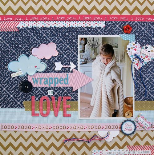 Wrapped in Love by Kathy Martin featuring Kiss Me from Bella Blvd