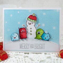 Lawn Fawn Monster Mash Christmas card
