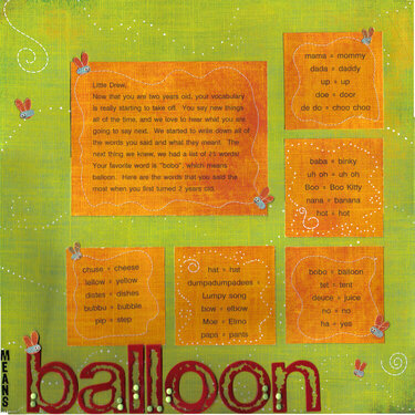Bobo means balloon ~ right side