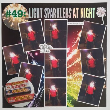 #49: Light Sparklers At Night 101 Ways To Enjoy Summer