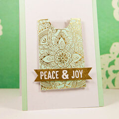 Peace & Joy Gift Card Holder by Cheiron Brandon for Hero Arts