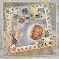 Vintage winter card made with "Frozen Paper" from Craft & You Design!! :)